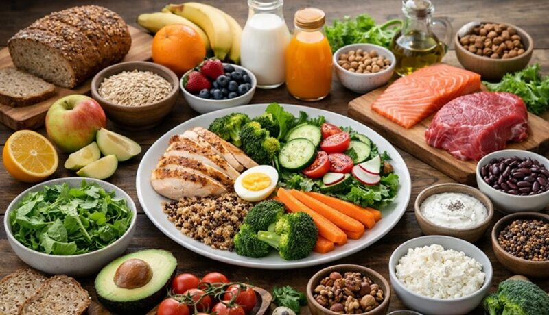 Alimentos habituales en una dieta equilibrada para la salud masculina